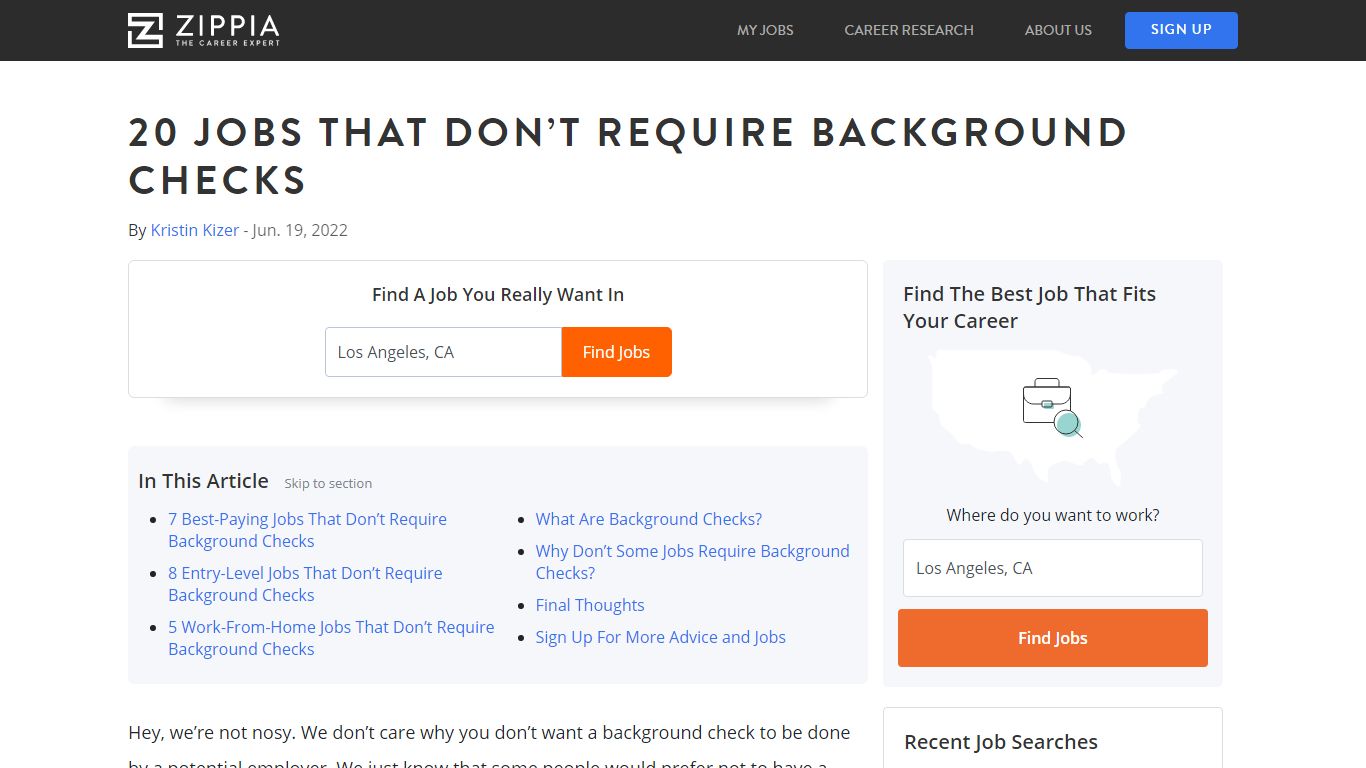 20 Jobs That Don’t Require Background Checks – Zippia